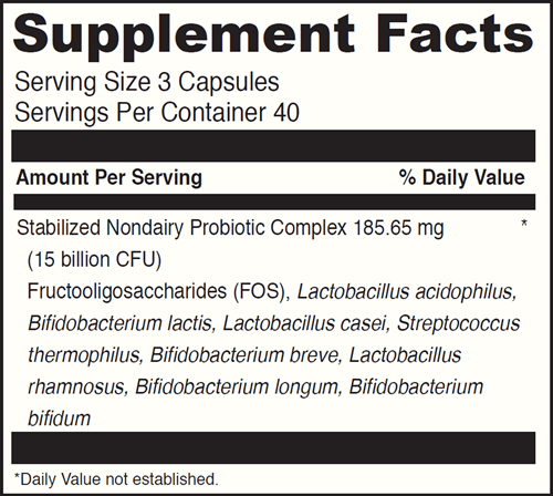 Mega Probiotic ND DaVinci Labs Supplement Facts