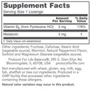 melatonin 3 mg (protocol for life balance) supplement facts