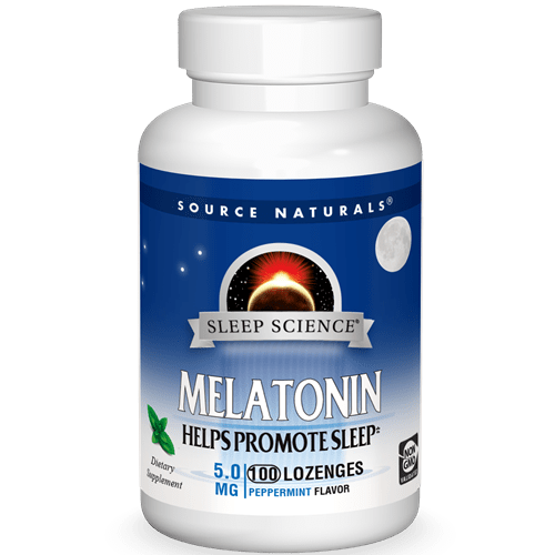 Melatonin Peppermint 5 mg (Source Naturals) Front