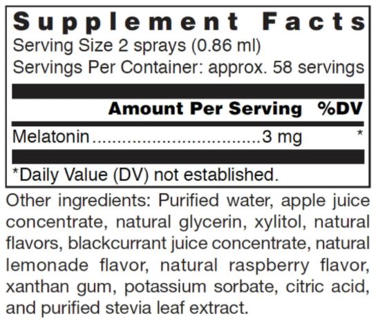 melatonin (klean athlete) supplement facts