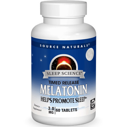 Melatonin Timed-Release 3 mg (Source Naturals) Front