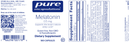 melatonin 0.5 mg pure encapsulations label