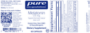 melatonin 0.5 mg pure encapsulations label