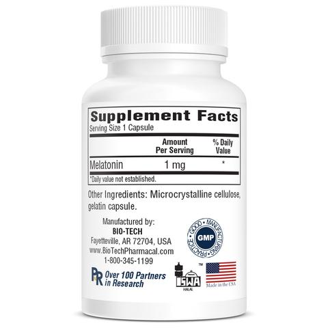 Melatonin 1 mg (Bio-Tech Pharmacal) Supplement Facts