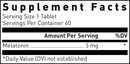 melatonin douglas labs supplement facts