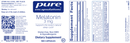 melatonin 3 mg pure encapsulations label