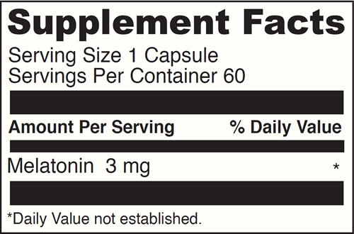 Melatonin 3 DaVinci Labs Supplement Facts