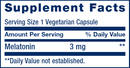 melatonin 3 mg (life extension) supplement facts