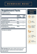 Membrane Mend supplement facts 