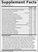 men's once daily organic garden of life supplement facts