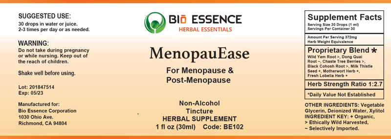 MenopauEase Free Shipping (Bio Essence Health Science)