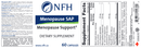 menopause support sap (nfh nutritional fundamentals) label