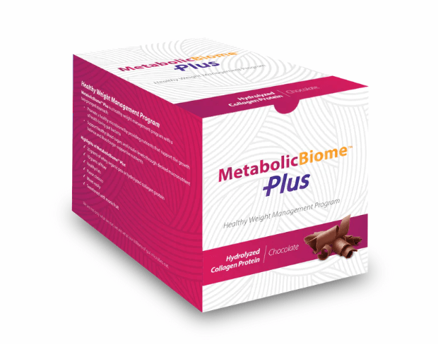 MetabolicBiome Plus 7-Day Kit - Hydrolyzed Collagen Protein (Biotics Research) Chocolate Side