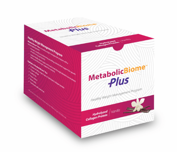 MetabolicBiome Plus 7-Day Kit - Hydrolyzed Collagen Protein (Biotics Research) Vanilla Side