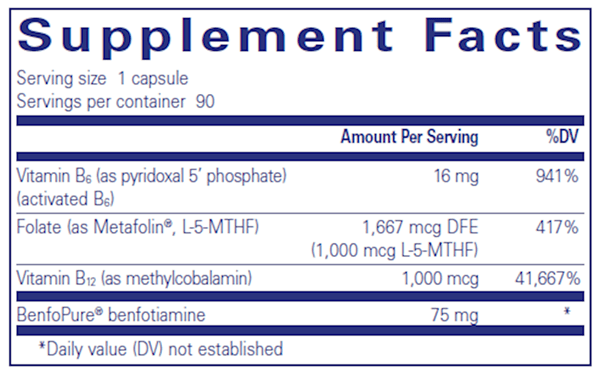 MethylAssist (Pure Encapsulations) supplement facts