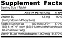 methyl b-12 & methyl folate jarrow formulas supplement facts