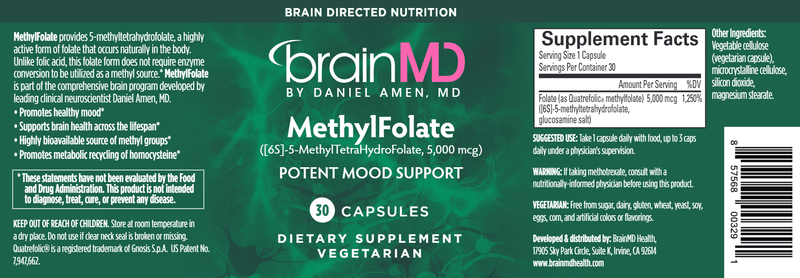 MethylFolate (Brain MD) Label