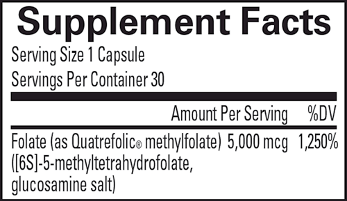 MethylFolate (Brain MD) Supplement Facts