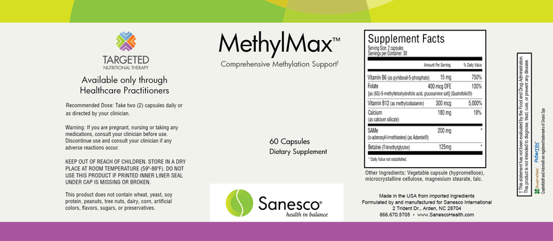 MethylMax (Sanesco) Label
