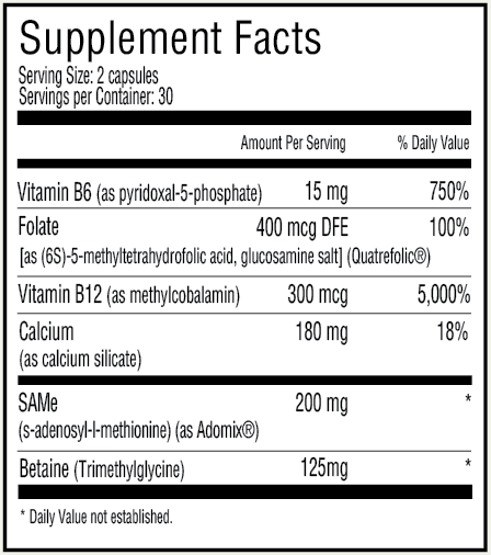 MethylMax (Sanesco) Supplement Facts