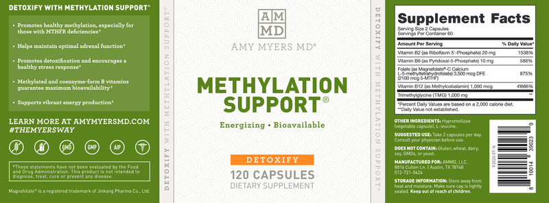 Methylation Support (Amy Myers MD) label
