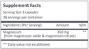 mg-lax vita aid supplement facts