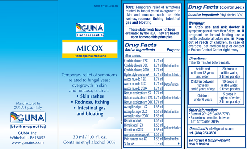 Micox (Guna, Inc.) Label