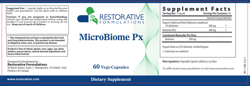MicroBiome Px (Restorative Formulations) Label