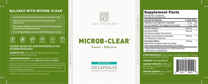 Microb-Clear (Amy Myers MD) label