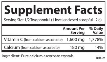 Mild-C Crystals (Carlson Labs) Supplement Facts