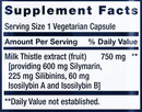 milk thistle (life extension) supplement facts