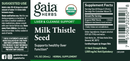 milk thistle seed gaia herbs label