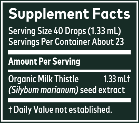 Milk Thistle Seed (Gaia Organics®) (Gaia Herbs) supplement facts