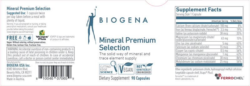 Mineral Premium Selection Biogena Label
