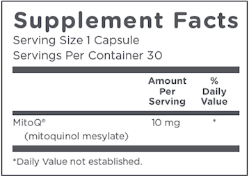 MitoQ 10 mg (MitoQ) supplement facts