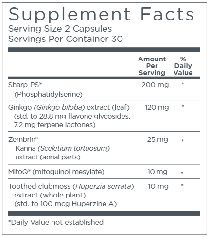 MitoQ Brain (MitoQ) supplement facts