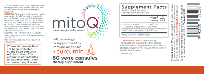 MitoQ + Curcumin (MitoQ) Label