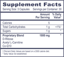 mitochondrial energy & assist professional health products supplement facts
