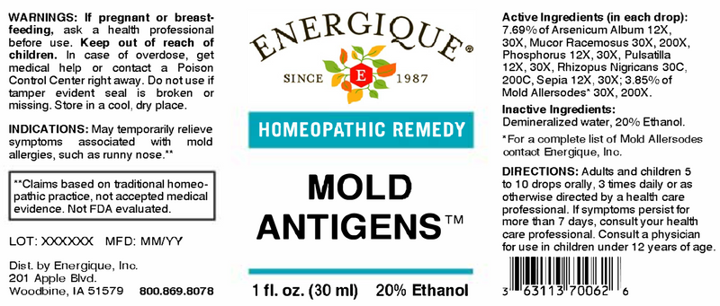 Mold Antigens (Energique) Label