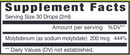 molybdenum liquid eidon supplement facts