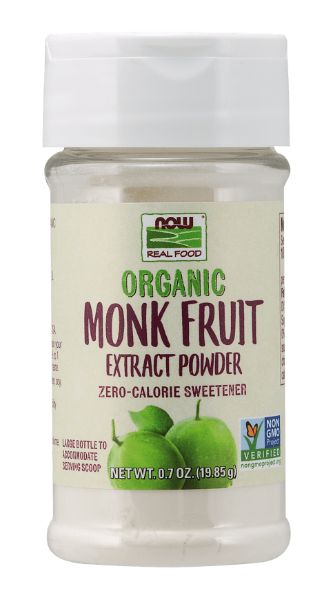 Monk Fruit Extract Organic Powder (NOW) Front
