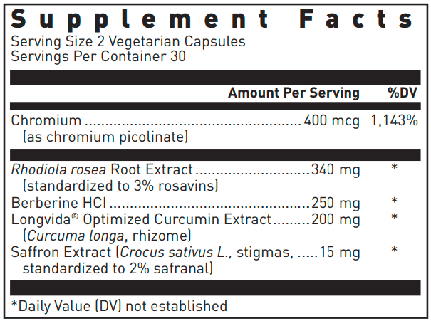 Mood Systems Balance Douglas Labs supplement facts