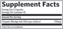 moringa caps (organic india) supplement facts