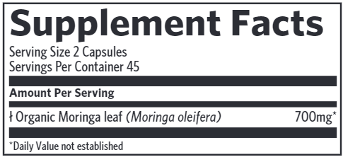 Moringa (Organic India) Supplement Facts