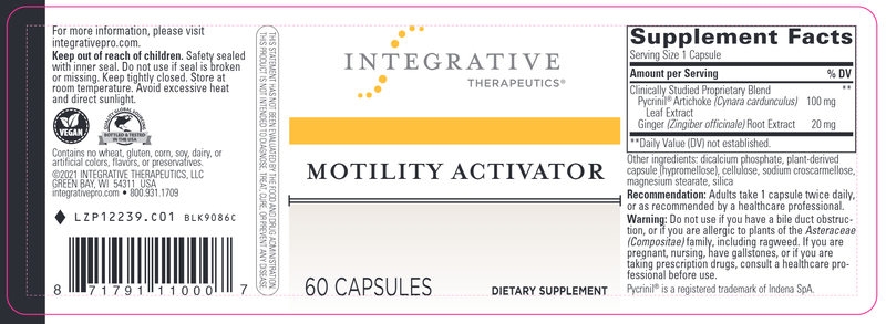 Motility Activator (Integrative Therapeutics) Label