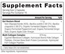 Multi Collagen Gut Restore 45 Capsules (Ancient Nutrition) Supplement Facts