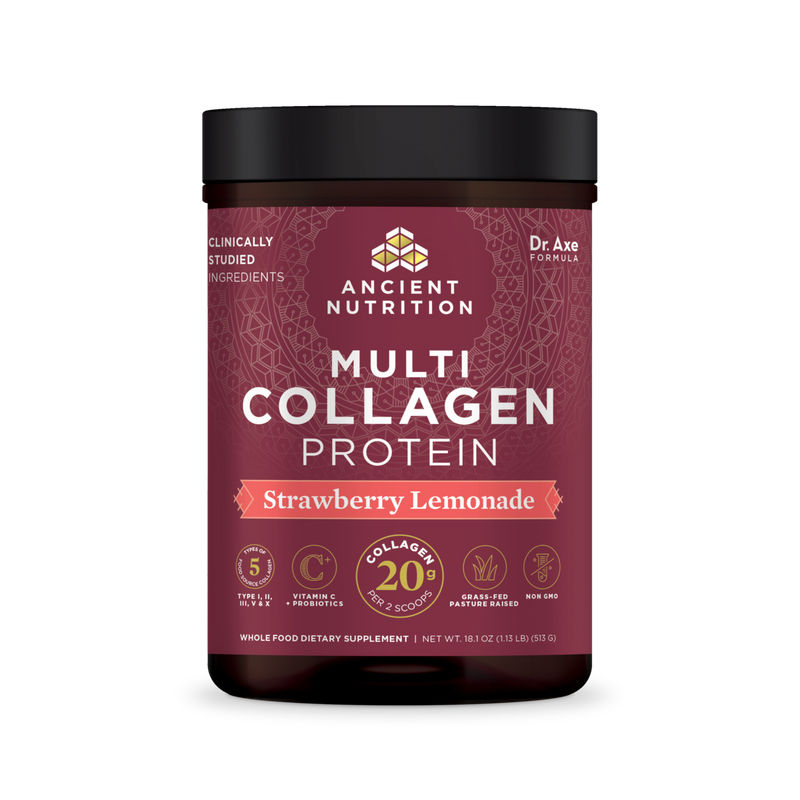 Multi Collagen Protein Strawberry Lemonade (Ancient Nutrition) Front