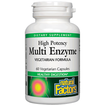 Multi Enzyme Vegetarian Form (Natural Factors) Front