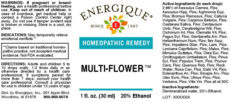 Multi-Flower (Energique) Label