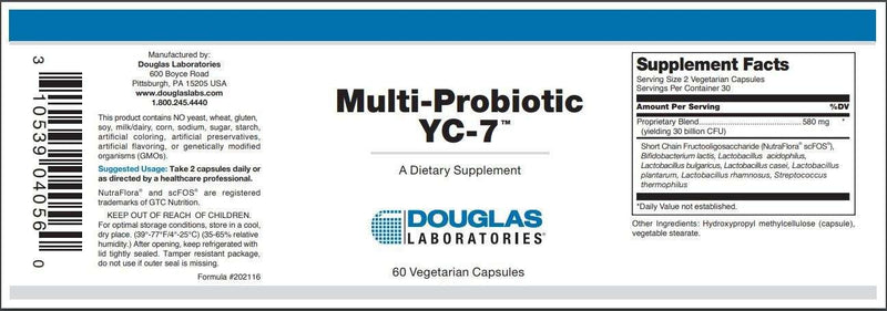 Multi Probiotic Yc-7 Douglas Labs Label